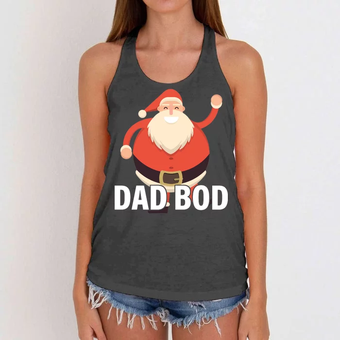 Dad Bod Santa Claus Christmas Women's Knotted Racerback Tank