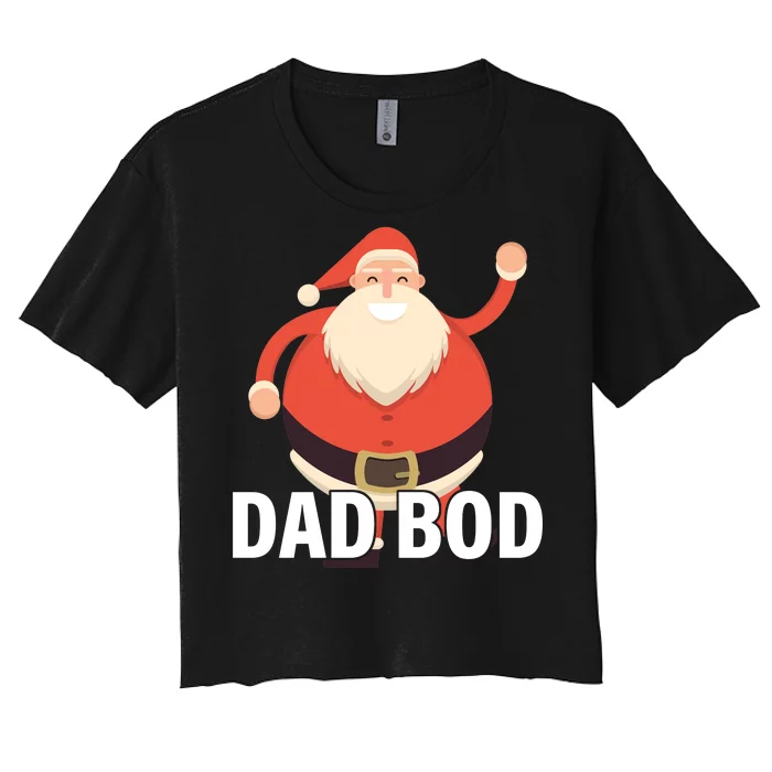 Dad Bod Santa Claus Christmas Women's Crop Top Tee