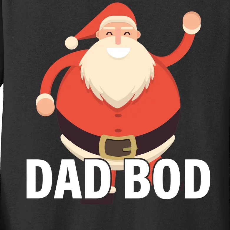 Dad Bod Santa Claus Christmas Kids Long Sleeve Shirt