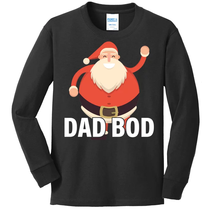 Dad Bod Santa Claus Christmas Kids Long Sleeve Shirt