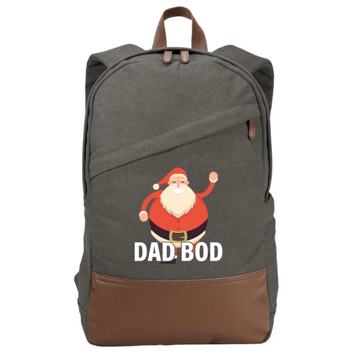 Dad Bod Santa Claus Christmas Cotton Canvas Backpack