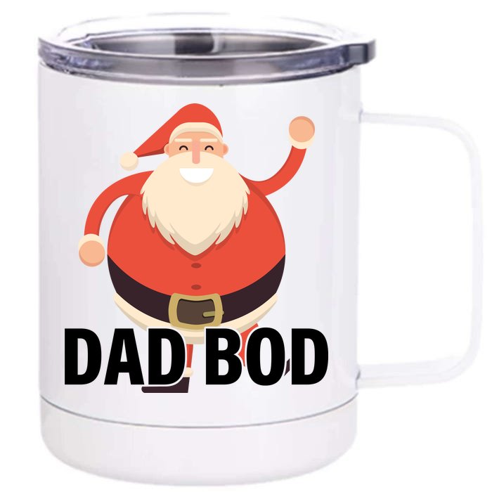 Dad Bod Santa Claus Christmas Front & Back 12oz Stainless Steel Tumbler Cup