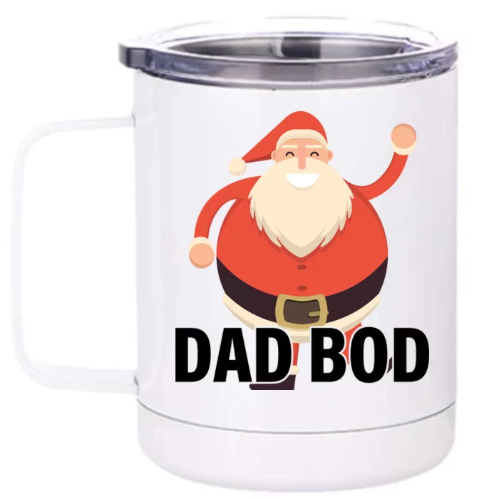 Dad Bod Santa Claus Christmas Front & Back 12oz Stainless Steel Tumbler Cup