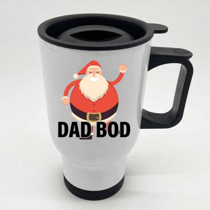 Dad Bod Santa Claus Christmas Front & Back Stainless Steel Travel Mug