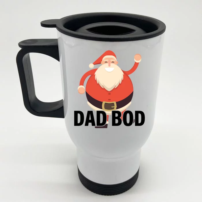 Dad Bod Santa Claus Christmas Front & Back Stainless Steel Travel Mug