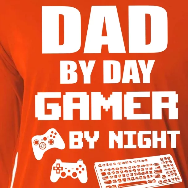 Dad By Day Gamer By Night Cooling Performance Long Sleeve Crew