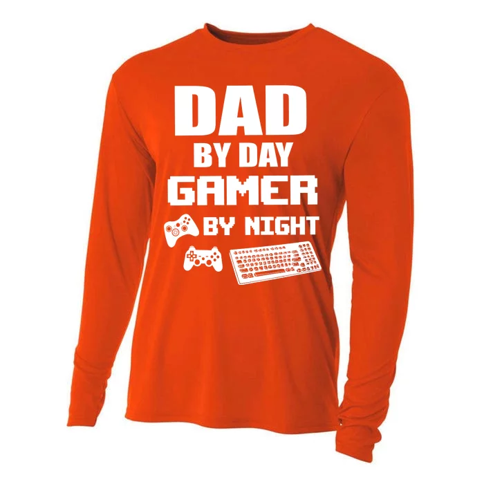 Dad By Day Gamer By Night Cooling Performance Long Sleeve Crew