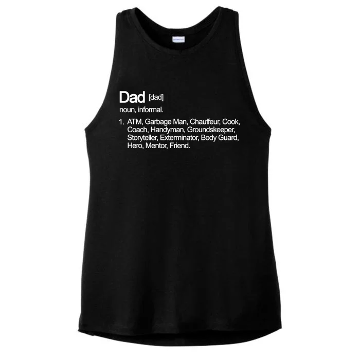 Dad Definition Of All Things Ladies Tri-Blend Wicking Tank