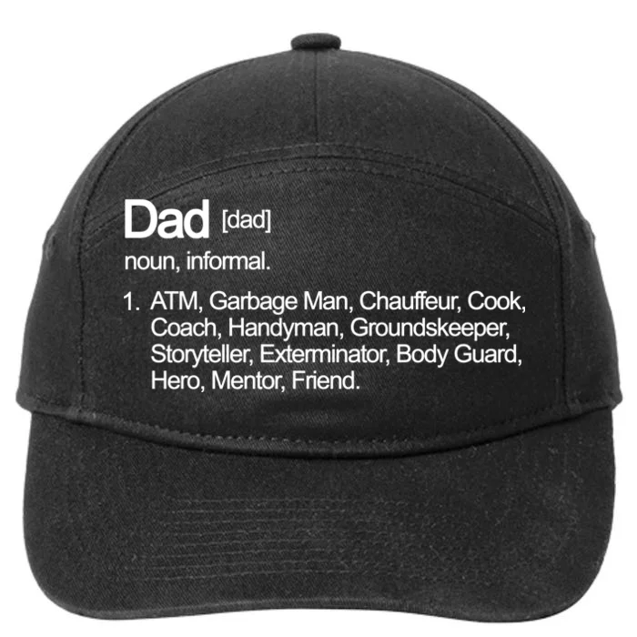 Dad Definition Of All Things 7-Panel Snapback Hat