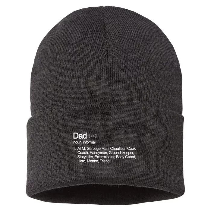 Dad Definition Of All Things Sustainable Knit Beanie