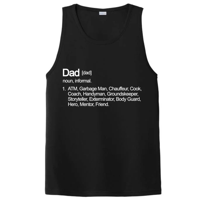 Dad Definition Of All Things Performance Tank