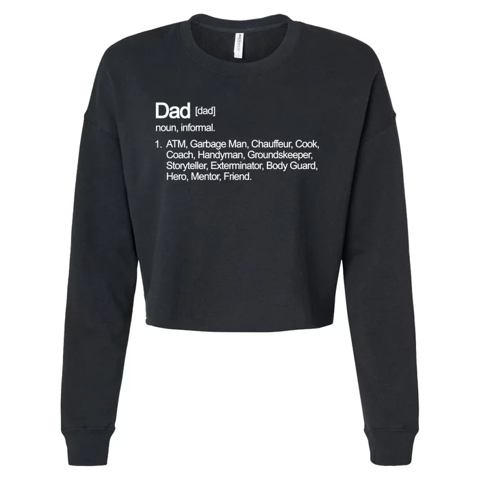 Dad Definition Of All Things Cropped Pullover Crew