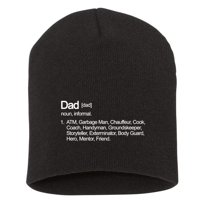 Dad Definition Of All Things Short Acrylic Beanie