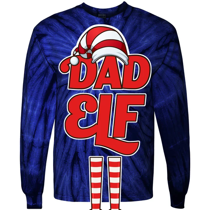 Dad Elf Tie-Dye Long Sleeve Shirt