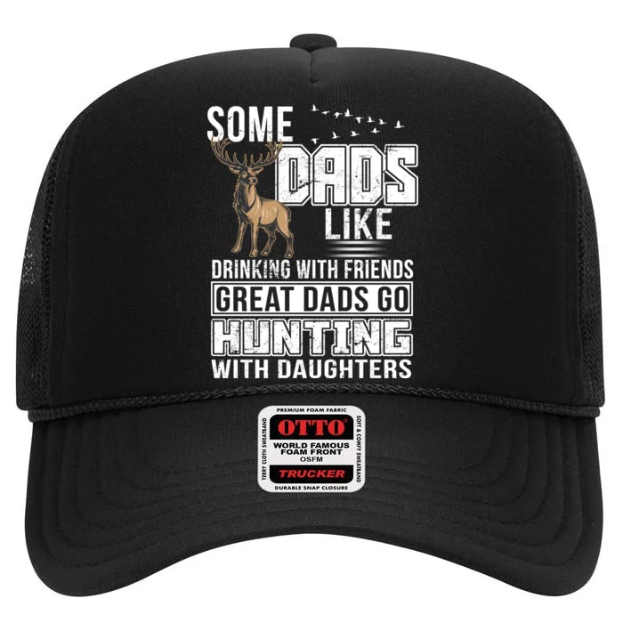 Dad Hunting With Daughters High Crown Mesh Trucker Hat