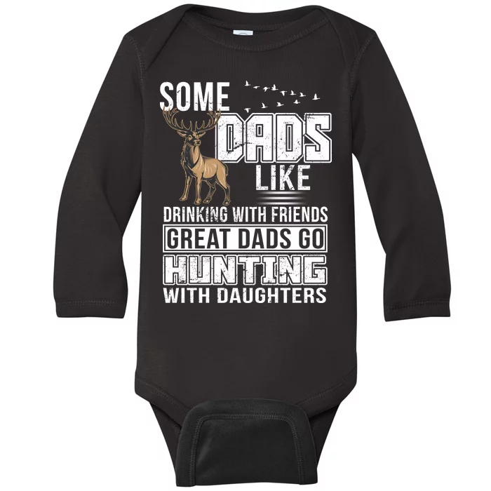 Dad Hunting With Daughters Baby Long Sleeve Bodysuit