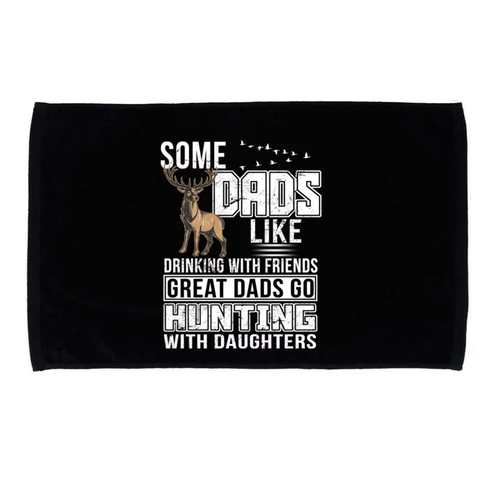 Dad Hunting With Daughters Microfiber Hand Towel