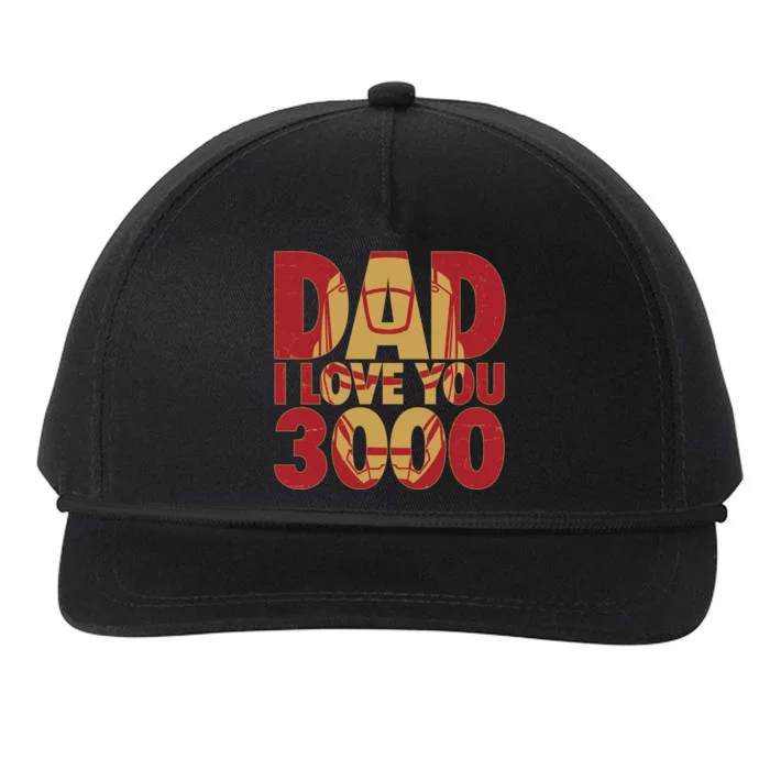 Dad I Love You 3000 Superhero Father's Day Snapback Five-Panel Rope Hat