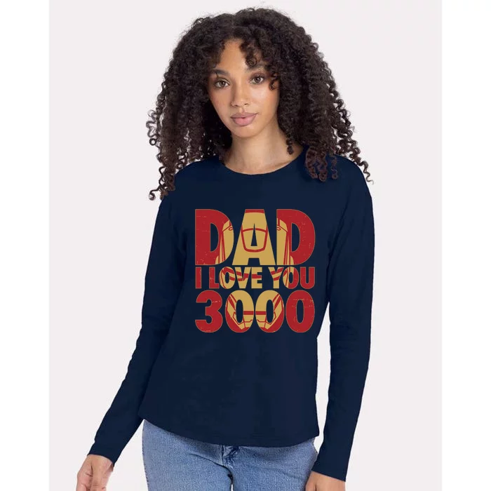 Dad I Love You 3000 Superhero Father's Day Womens Cotton Relaxed Long Sleeve T-Shirt