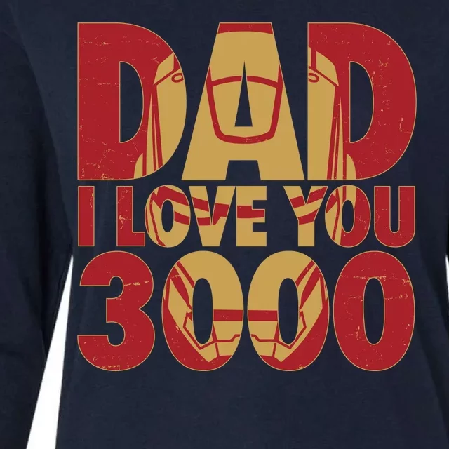 Dad I Love You 3000 Superhero Father's Day Womens Cotton Relaxed Long Sleeve T-Shirt