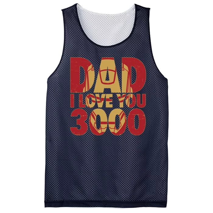 Dad I Love You 3000 Superhero Father's Day Mesh Reversible Basketball Jersey Tank