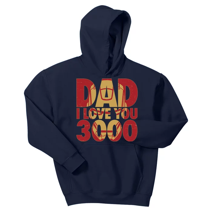 Dad I Love You 3000 Superhero Father's Day Kids Hoodie