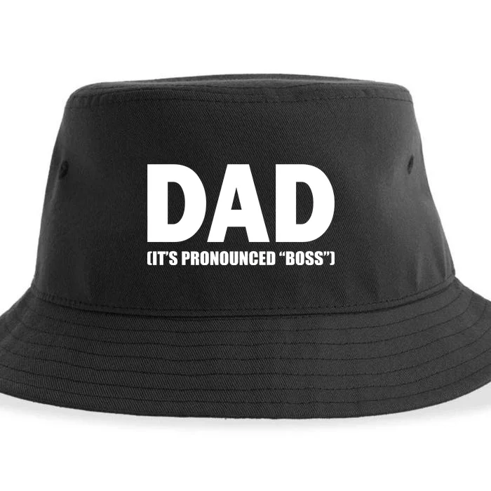 Dad It's Pronounced Boss Sustainable Bucket Hat