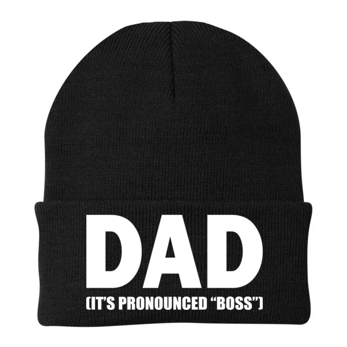 Dad It's Pronounced Boss Knit Cap Winter Beanie