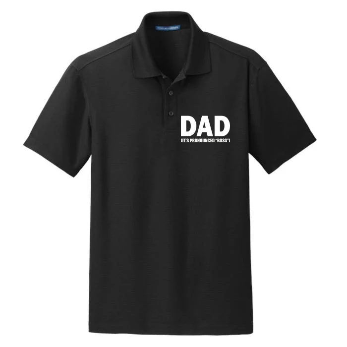 Dad It's Pronounced Boss Dry Zone Grid Performance Polo