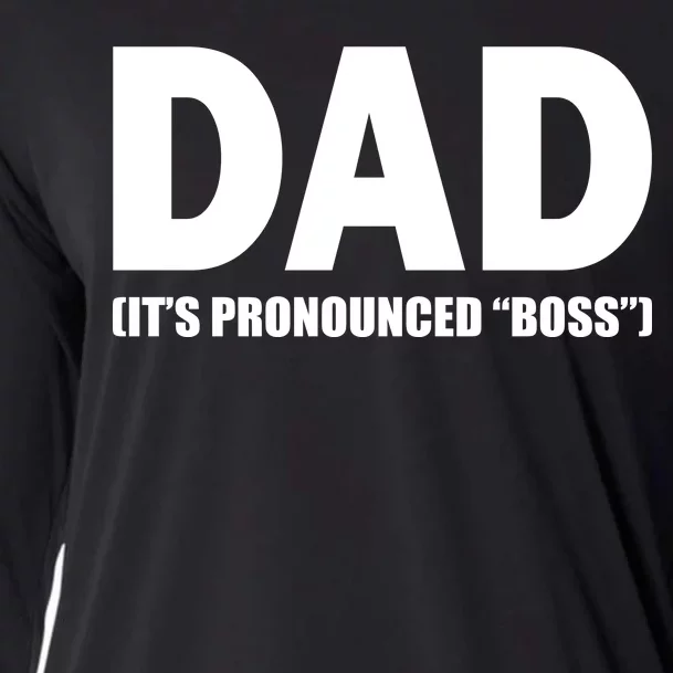 Dad It's Pronounced Boss Cooling Performance Long Sleeve Crew