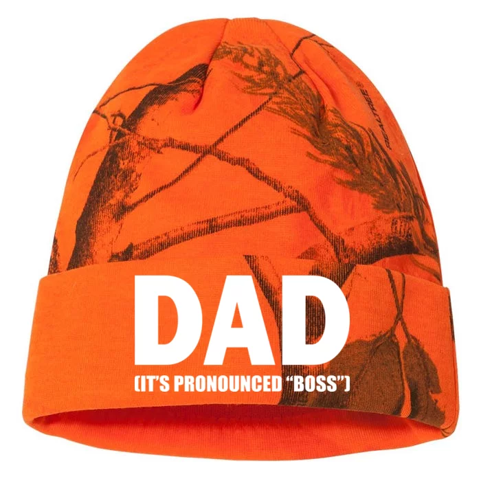 Dad It's Pronounced Boss Kati - 12in Camo Beanie