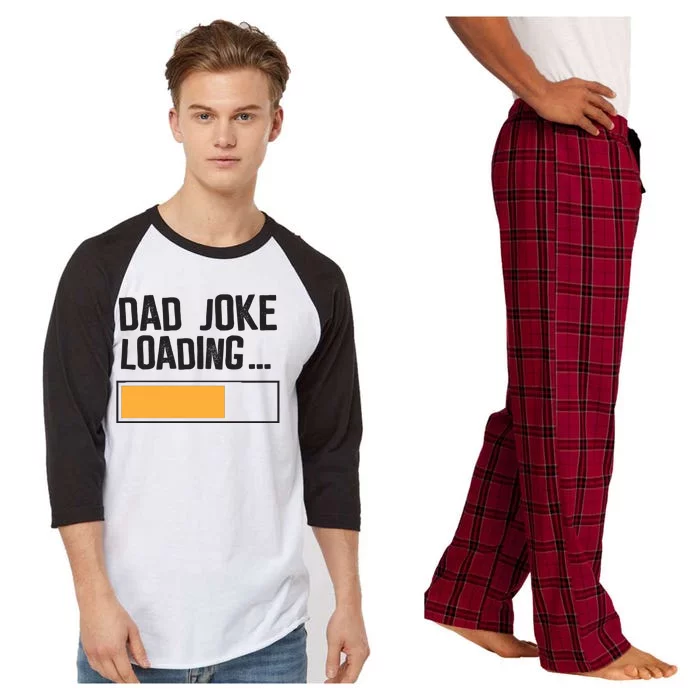 Dad Joke Loading Funny Style Raglan Sleeve Pajama Set