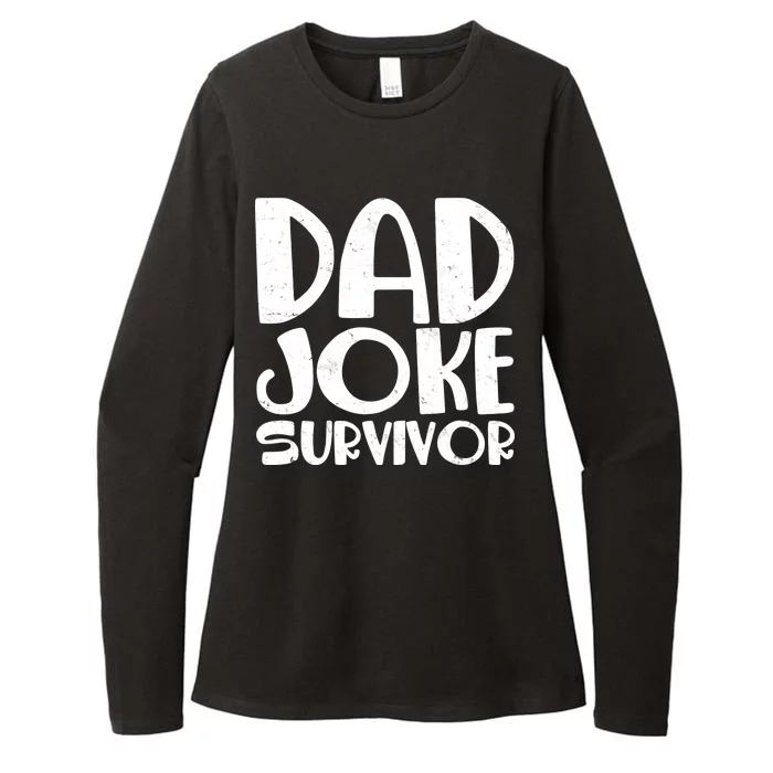 Dad Joke Survivor Womens CVC Long Sleeve Shirt