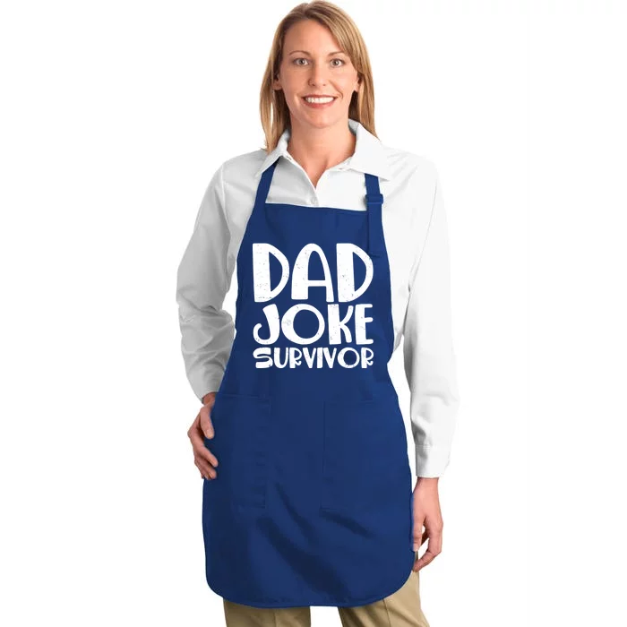 Dad Joke Survivor Full-Length Apron With Pocket