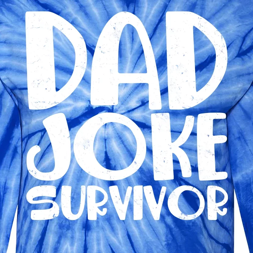 Dad Joke Survivor Tie-Dye Long Sleeve Shirt