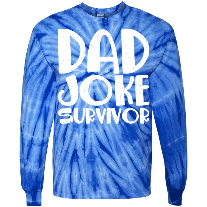 Dad Joke Survivor Tie-Dye Long Sleeve Shirt