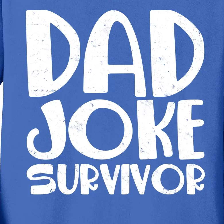 Dad Joke Survivor Kids Long Sleeve Shirt