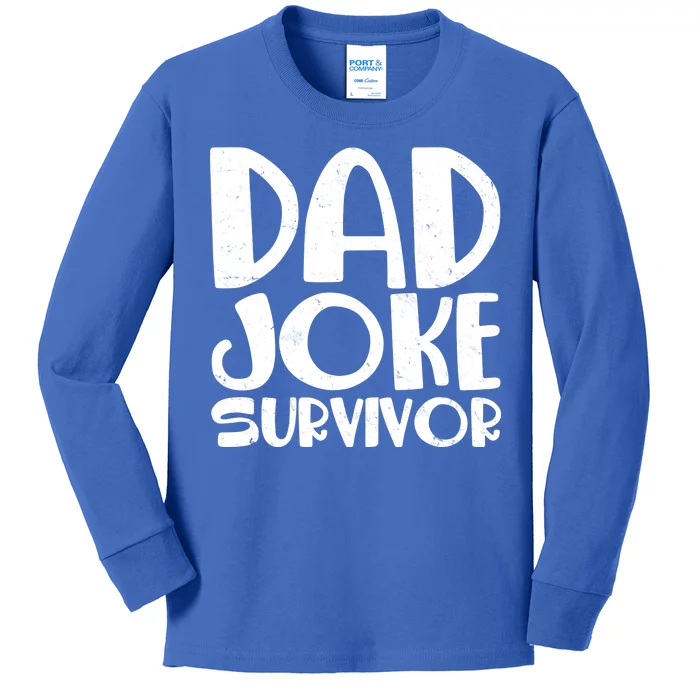 Dad Joke Survivor Kids Long Sleeve Shirt