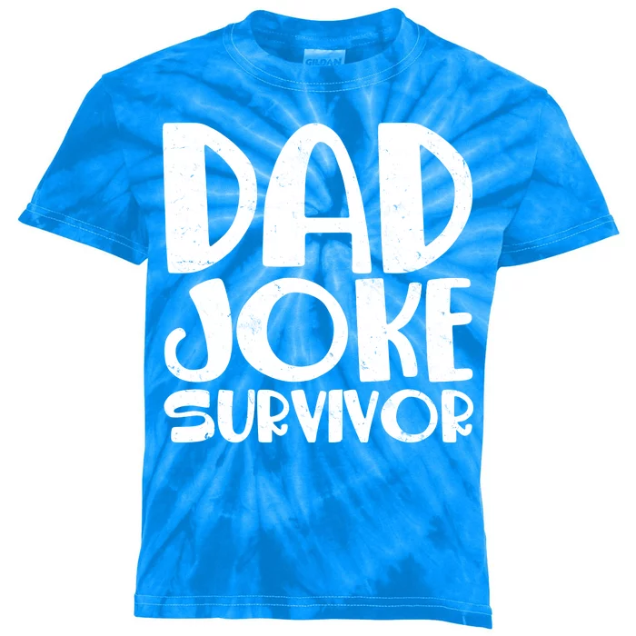 Dad Joke Survivor Kids Tie-Dye T-Shirt