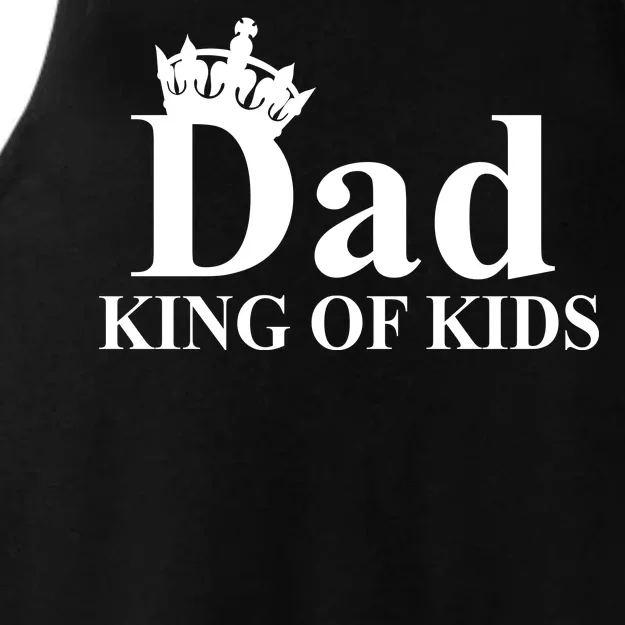 Dad King of Kids Ladies Tri-Blend Wicking Tank