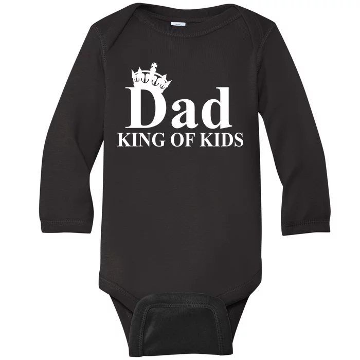 Dad King of Kids Baby Long Sleeve Bodysuit