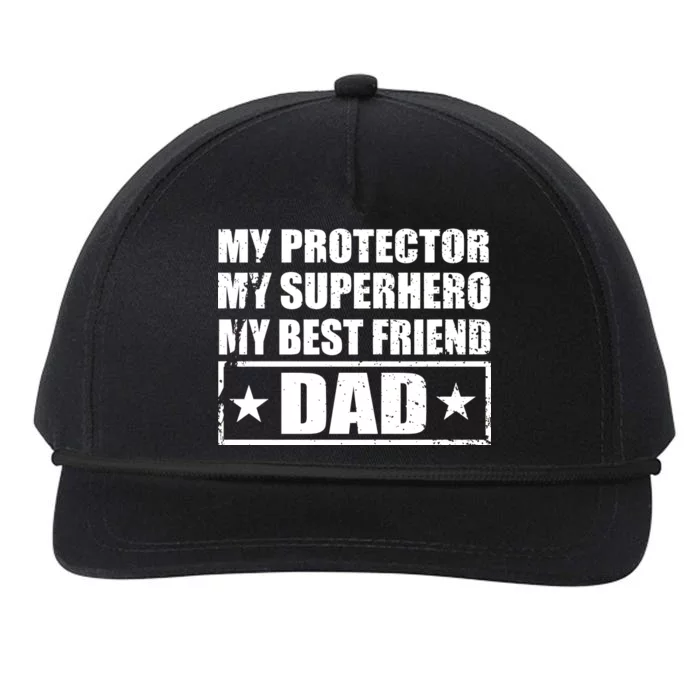 Dad My Protector My Superhero My Best Friend Snapback Five-Panel Rope Hat