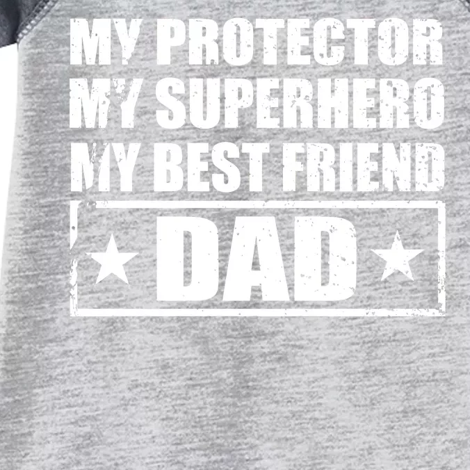 Dad My Protector My Superhero My Best Friend Infant Baby Jersey Bodysuit