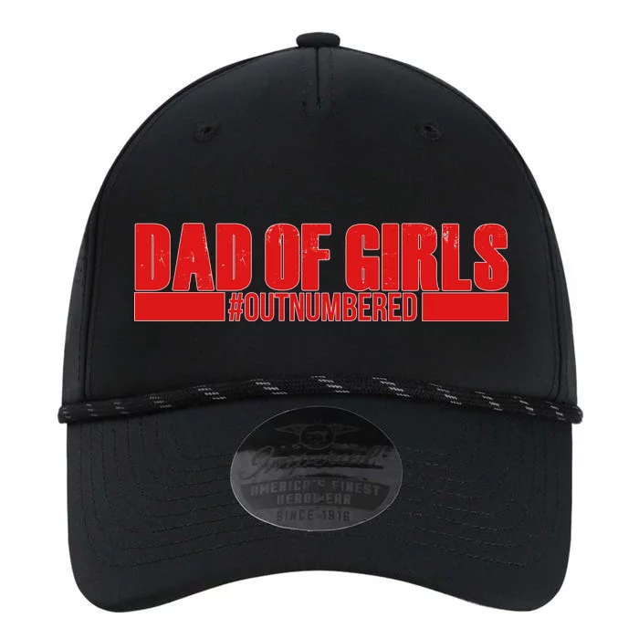 Dad of Girls Out Numbered Red Imprint Performance The Dyno Cap