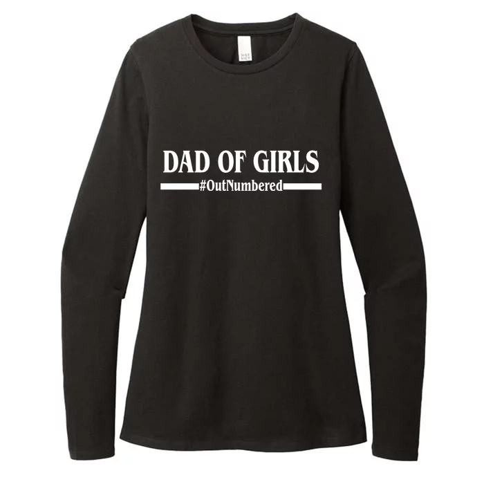 Dad of Girls Outnumbered Funny Girl Dad Womens CVC Long Sleeve Shirt