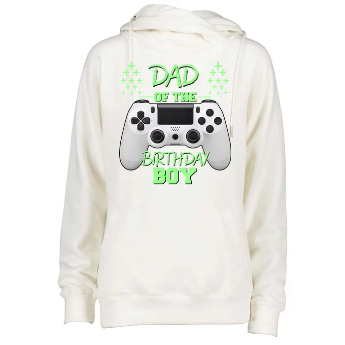 Dad Of The Birthday Boy Womens Funnel Neck Pullover Hood