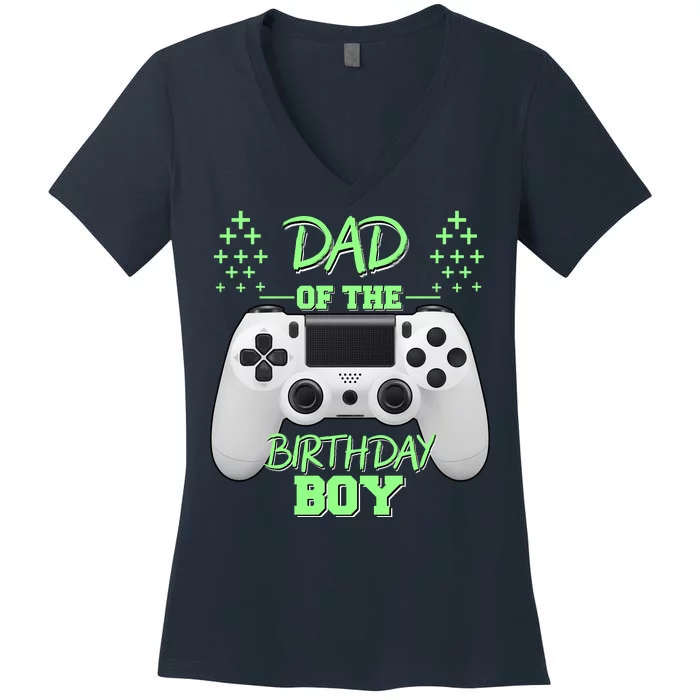 Dad Of The Birthday Boy Women's V-Neck T-Shirt