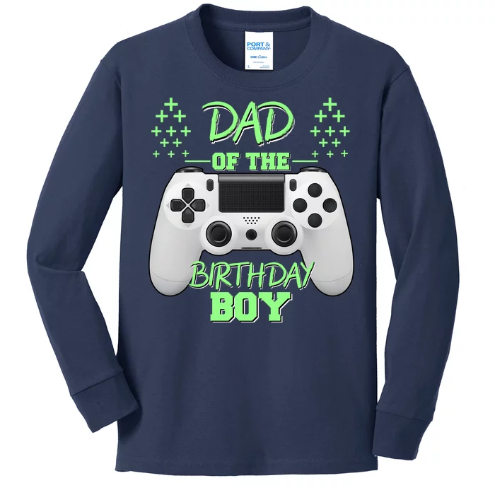 Dad Of The Birthday Boy Kids Long Sleeve Shirt