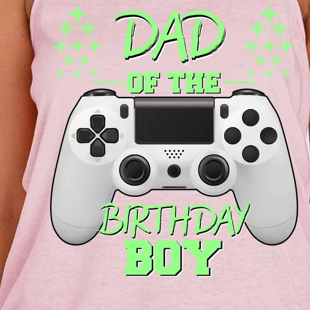 Dad Of The Birthday Boy Women's Knotted Racerback Tank