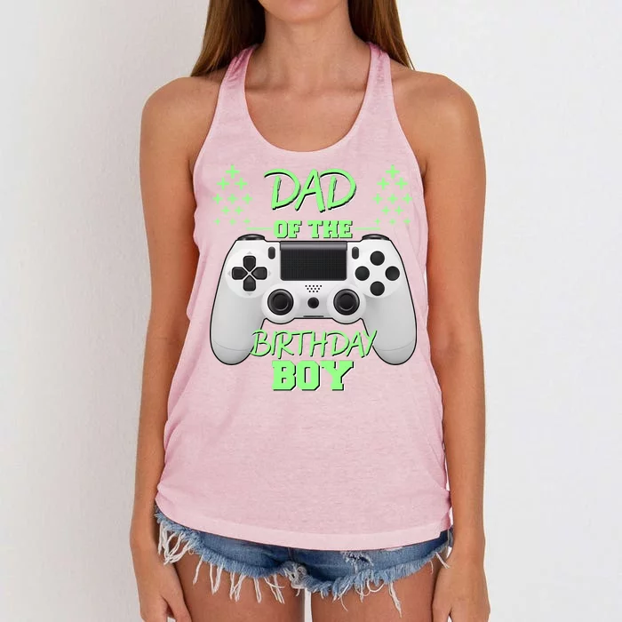 Dad Of The Birthday Boy Women's Knotted Racerback Tank